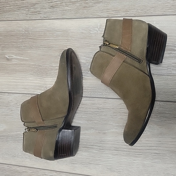 Sam Edelman Olive and Tan Phoenix Bootie Size 6 - Picture 3 of 11